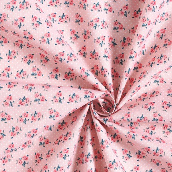 Baumwollstoff Cretonne kleine Rosen – rosa,  image number 4