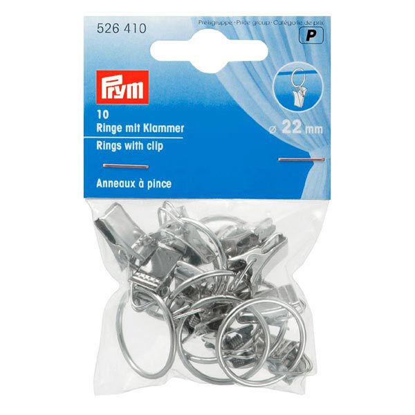 Ringe mit Klammern, 10 Stück – silber | Prym,  image number 1