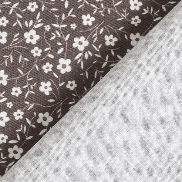 Baumwollpopeline Millefleurs – dunkeltaupe, image number 4