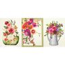 Dekopanel Köper Aquarellblumen – elfenbein/beere,  thumbnail number 1
