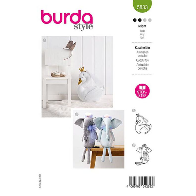 Kuscheltiere | Burda 5833 | Onesize,  image number 1