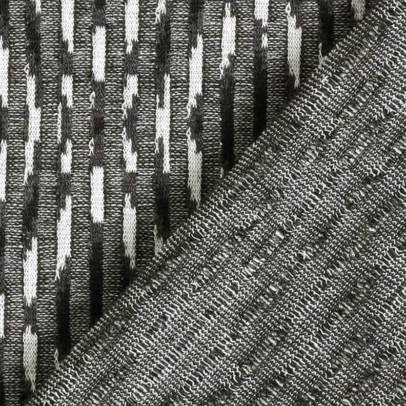 Leichter Strickstoff Rauten – schwarz/weiss, image number 4