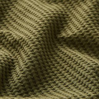 Baumwoll-Waffeljersey Uni – oliv, 