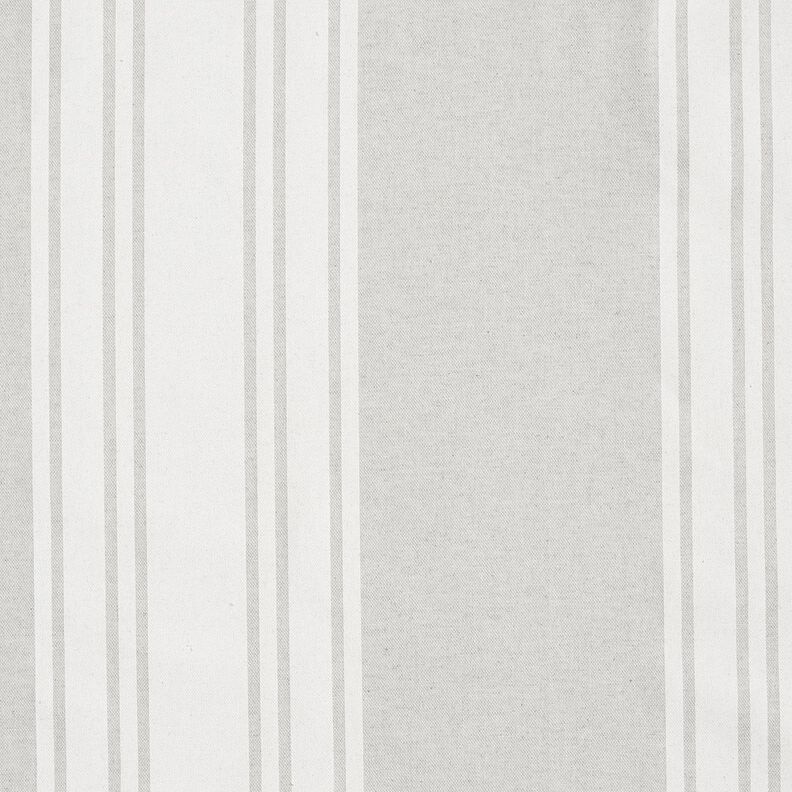 Dekostoff Panama Blockstreifen – wollweiss/nebelgrau, image number 1