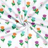 Baumwolljersey stilisierte Tulpen – weiss/rotlila,  thumbnail number 3