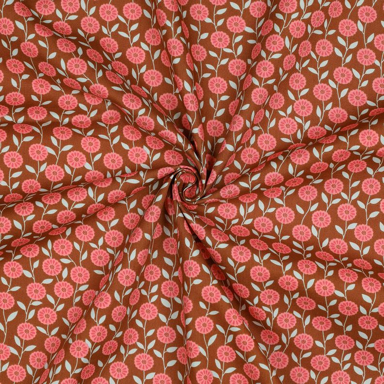Baumwollpopeline Sommerblümchen | Poppy Fabrics – hummer/bronze,  image number 3