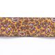 Gummiband Paisley  [ 3,5 cm ] – gelb/dunkelbraun,  thumbnail number 1