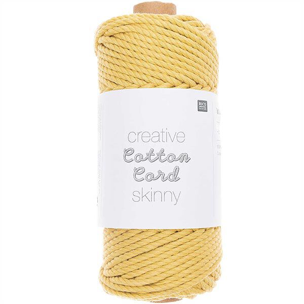 Creative Cotton Cord Skinny Makramee-Garn [3mm] | Rico Design - senf,  image number 1