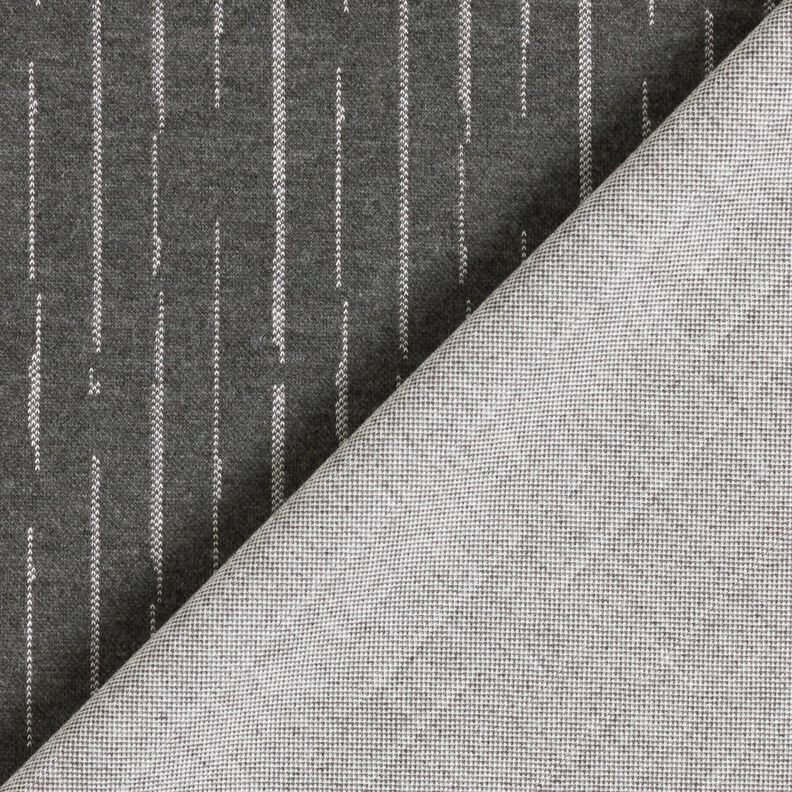 Strickjacquard unterbrochene Streifen – granit/wollweiss,  image number 4