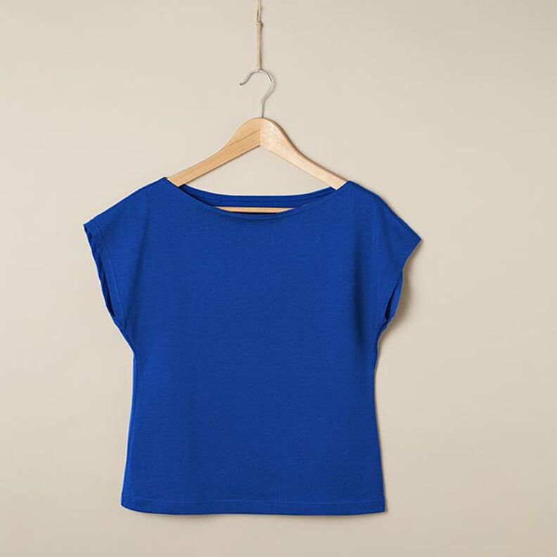 Baumwolljersey Medium Uni – königsblau, image number 6