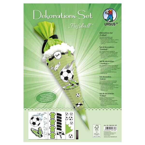 Dekorations-Set Fußball, image number 1