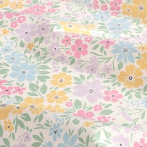 Baumwolljersey zarte Blumenwiese – elfenbein/pastellflieder, 