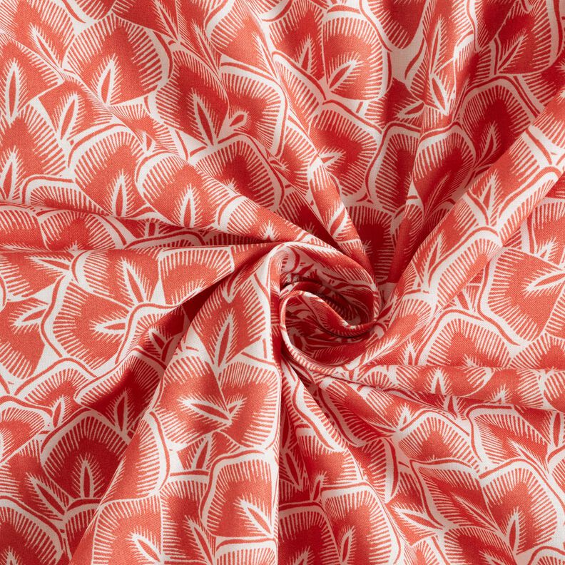 Baumwollstoff Cretonne abstrakte Blätter – terracotta/elfenbein,  image number 3
