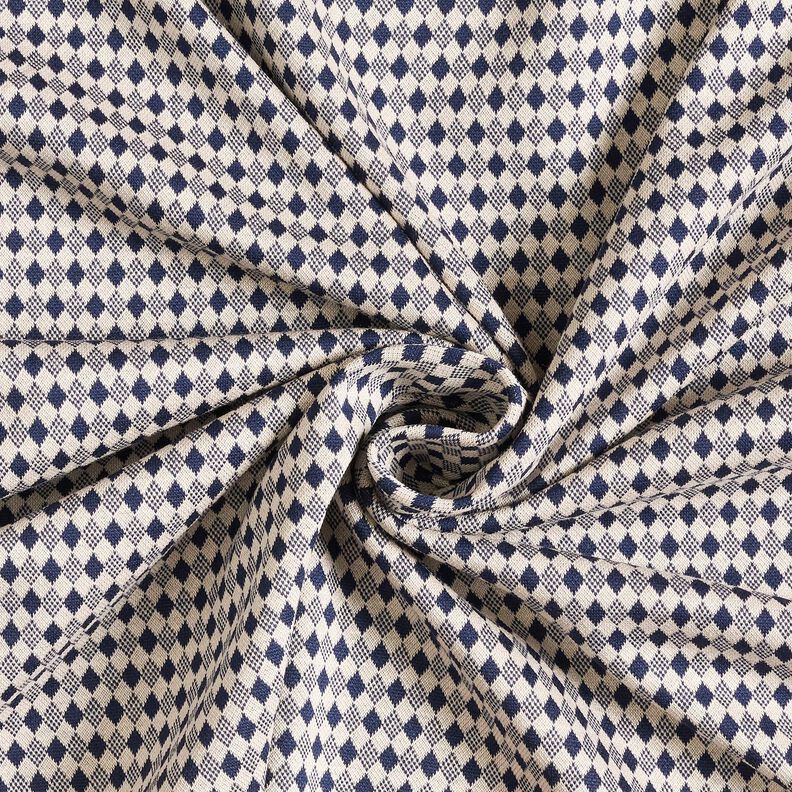 Romanit Jersey Mini-Rauten – hellbeige/marineblau,  image number 3