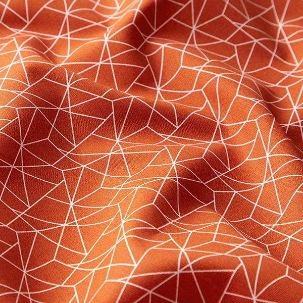Baumwollstoff Popeline Grafisch – terracotta