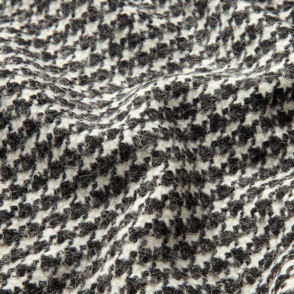Angerauter Wollmix Hahnentritt – schwarz/weiss, image number 2