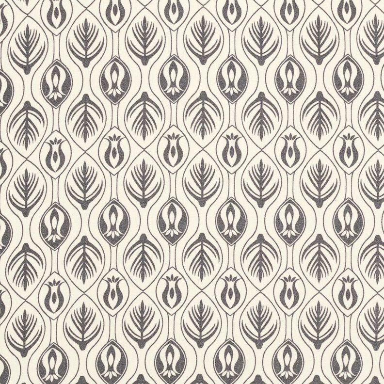 Chiffon Artdecomuster – schwarz/weiss,  image number 1