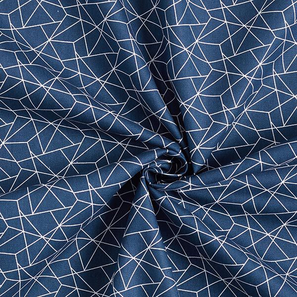 Baumwollstoff Popeline Grafisch – marineblau, image number 3