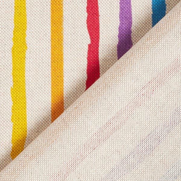 Dekostoff Halbpanama Regenbogen Streifen
