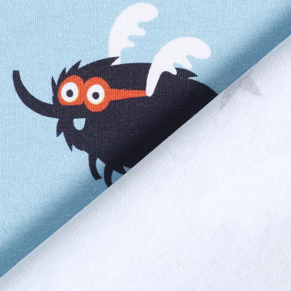 Baumwolljersey Superhelden-Monster | PETIT CITRON – babyblau, image number 4