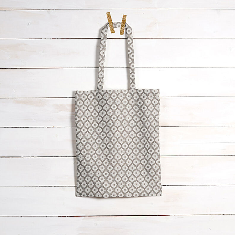 Outdoorstoff Jacquard Rauten – grau,  image number 7