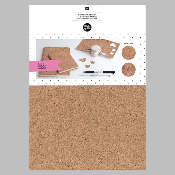 Korkpapier Natur Selbstklebend [2 Stk.]