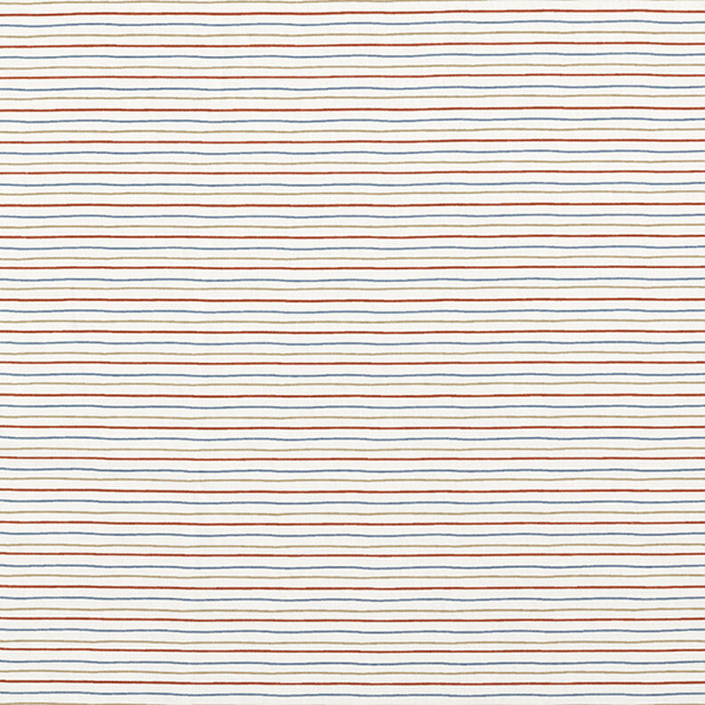 Baumwolljersey gezeichnete Linien – wollweiss,  image number 1