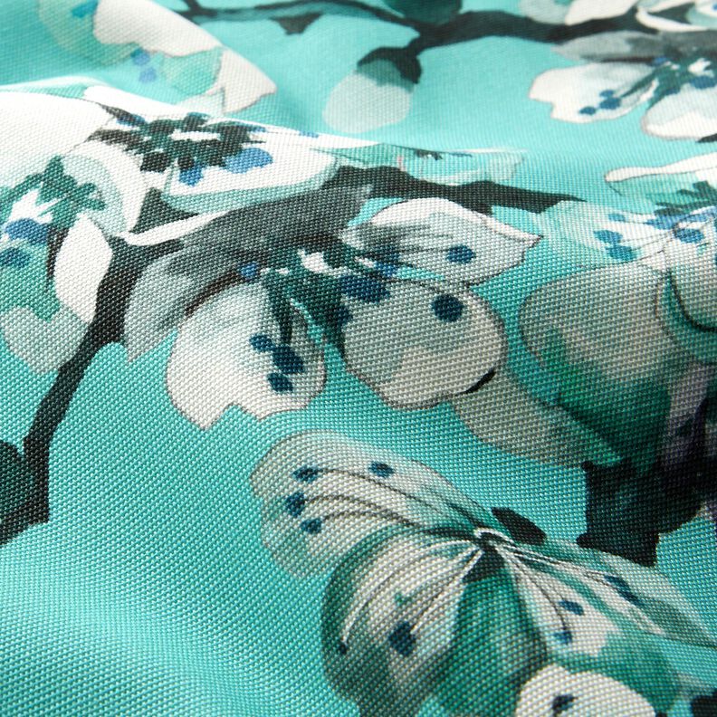 Outdoorstoff Canvas Kirschblüte – aquablau,  image number 3