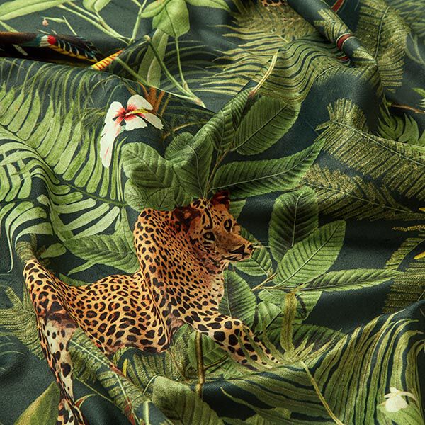 Dekosamt Dschungel Leopard – grün,  image number 2
