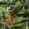 Dekosamt Dschungel Leopard – grün,  thumbnail number 2