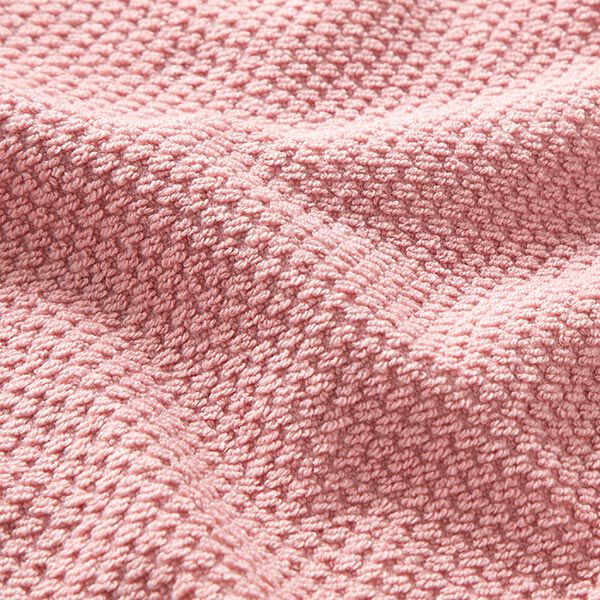 Frotteestoff Struktur – rosé | Reststück 100cm