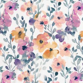 GOTS Baumwolljersey Aquarell Blumenwiese Digitaldruck – elfenbein, 