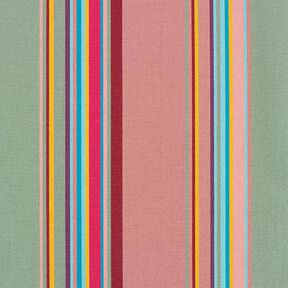 Outdoorstoff Canvas bunte Streifen – dunkelaltrosa, 