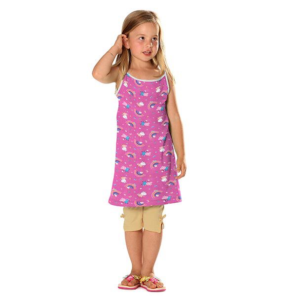 Baumwolljersey Peppa Wutz Blumen und Regenbögen | ABC Ltd. – pink – Muster, image number 7
