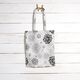 Dekostoff Canvas Blumen – grau/weiss,  thumbnail number 7