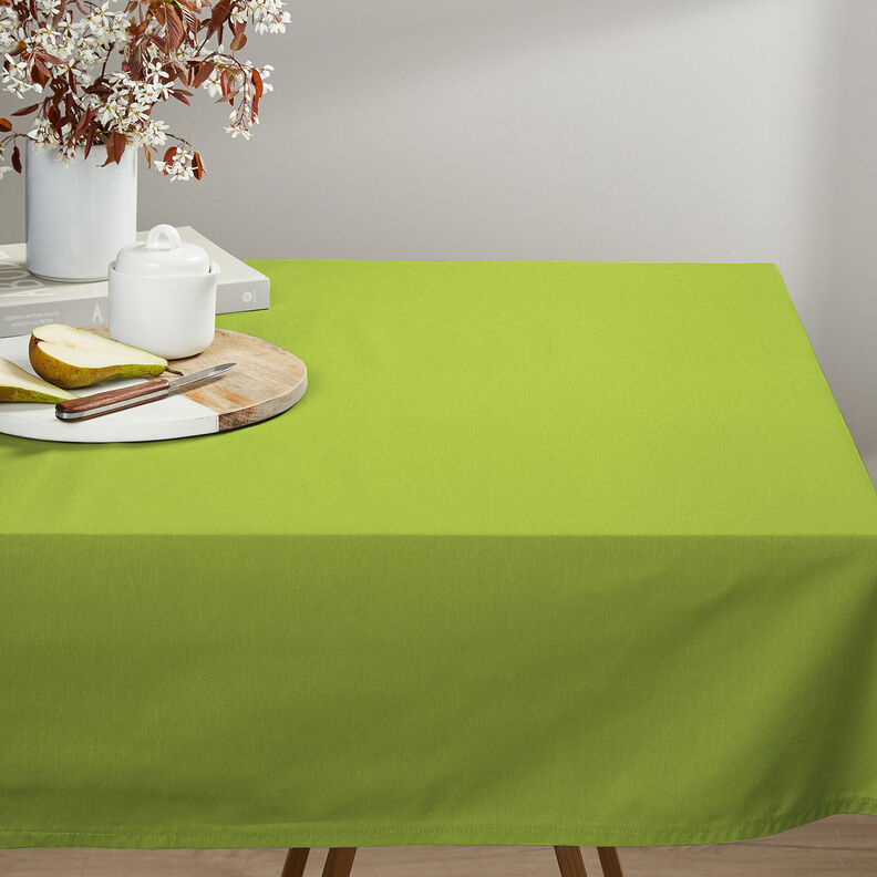 Baumwollstoff Cretonne Uni – apfelgrün | Reststück 90cm,  image number 5