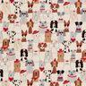 Dekostoff Halbpanama elegante Hunde – natur/grau,  thumbnail number 1