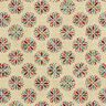 Dekostoff Gobelin kleine Blumen-Mandalas – hellbeige/rot,  thumbnail number 1