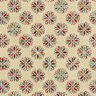 Dekostoff Gobelin kleine Blumen-Mandalas – hellbeige/rot,  thumbnail number 1