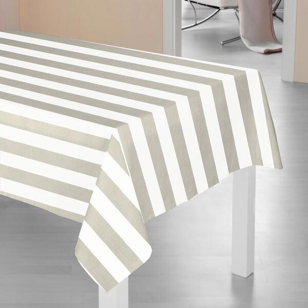 Baumwollköper Streifen – grau/weiß | Reststück 50cm