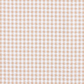 Seersucker Baumwollmix Vichy-Karos – beige, 