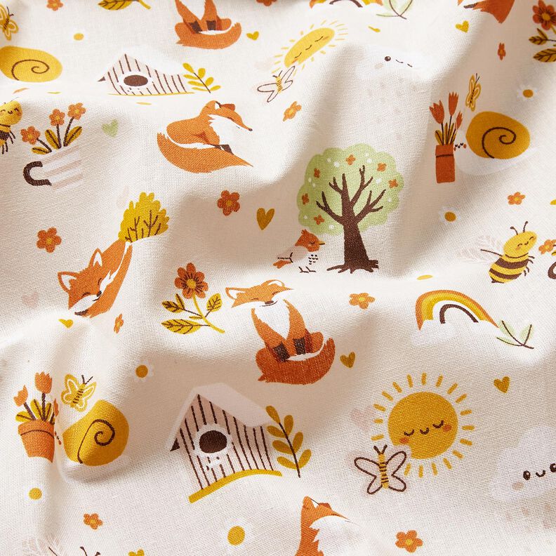 Baumwollpopeline Fuchs im Garten – natur,  image number 2