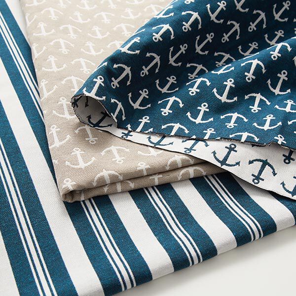 Dekostoff Jacquard Anker – hellbeige/sand, image number 5