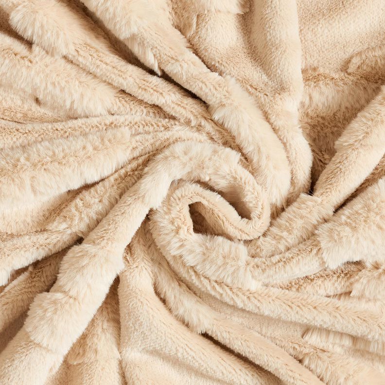 3D Kunstfell Blumenmuster – natur,  image number 3