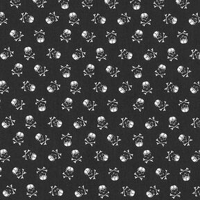 Popeline Totenkopf – schwarz/weiss, 