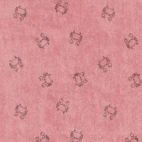 Frotteejersey Krebse – dunkelaltrosa, 