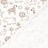 Baumwolljersey gezeichnete Dschungel-Tiere – elfenbein/schokolade,  thumbnail number 4