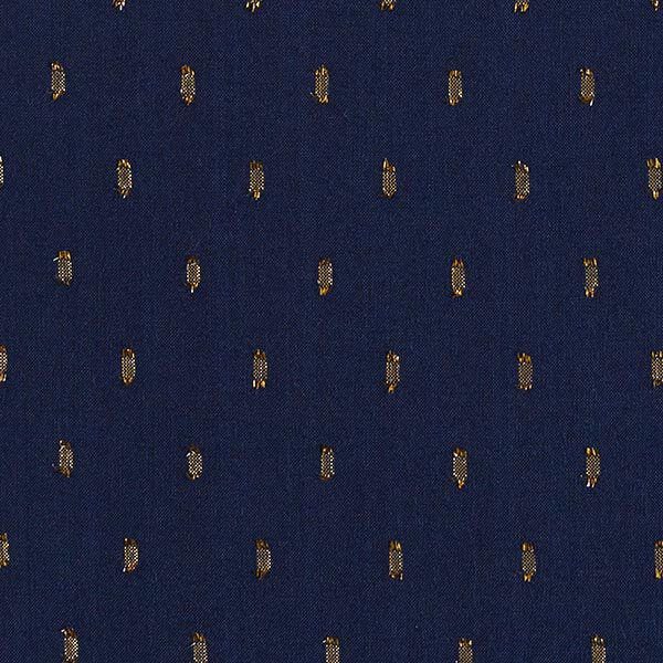 Viskosestoff Glitzertropfen – marineblau | Reststück 100cm
