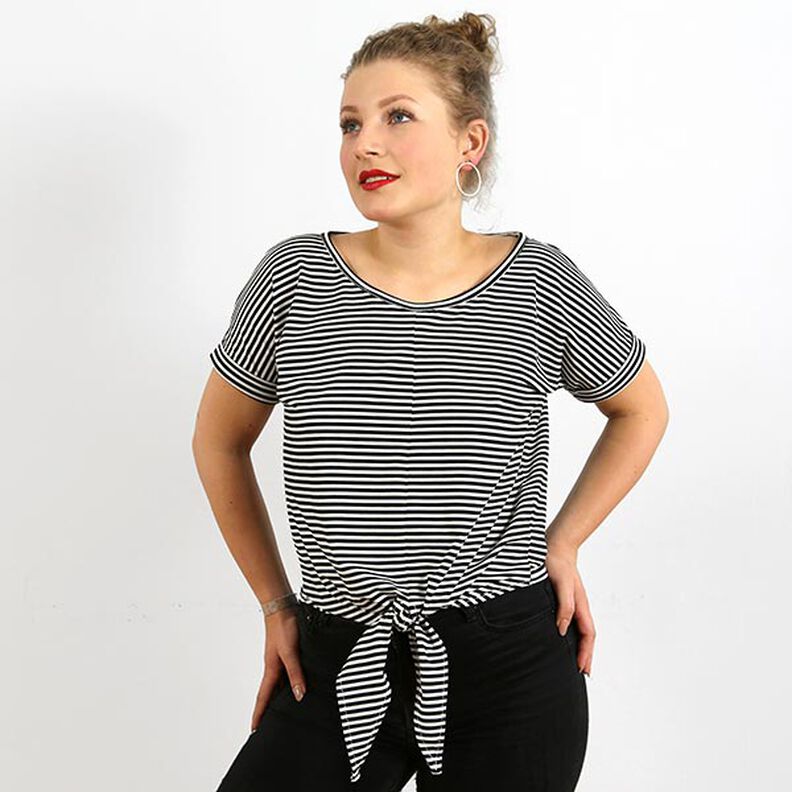 FRAU BILLE lässiges Knotenshirt mit Ärmelumschlag | Studio Schnittreif | XS-L, image number 2