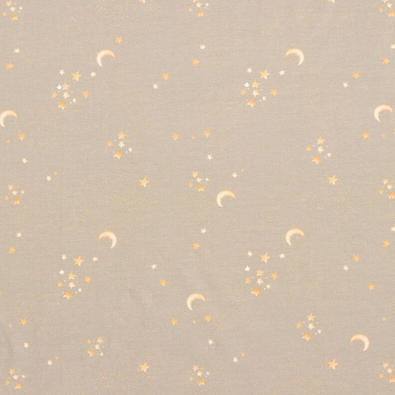 Baumwolljersey Sternenhimmel Digitaldruck – helltaupe,  image number 1